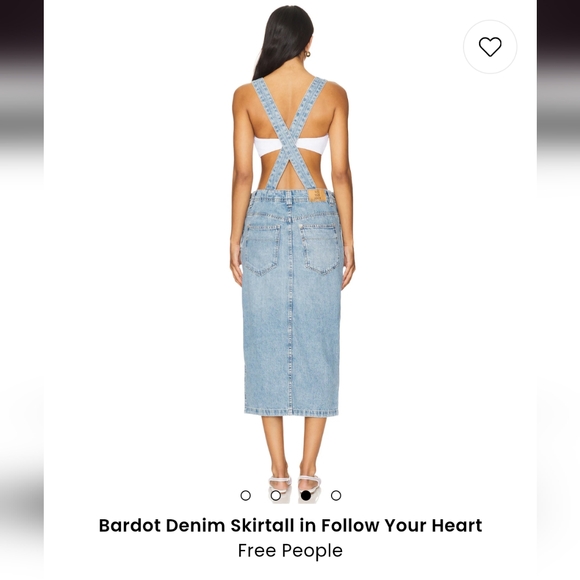 Free People denim overall skirt - Picture 2 of 10